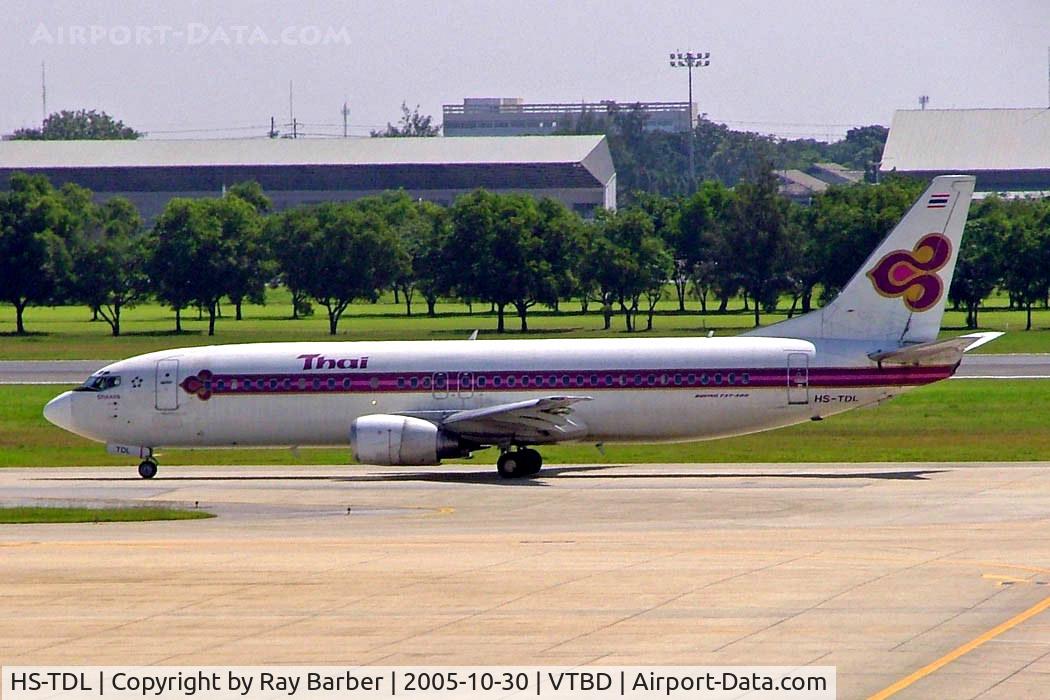 HS-TDL, 1997 Boeing 737-4D7 C/N 28702, Boeing 737-4D7 [28702] (Thai Airways) Bangkok-International~HS 30/10/2005