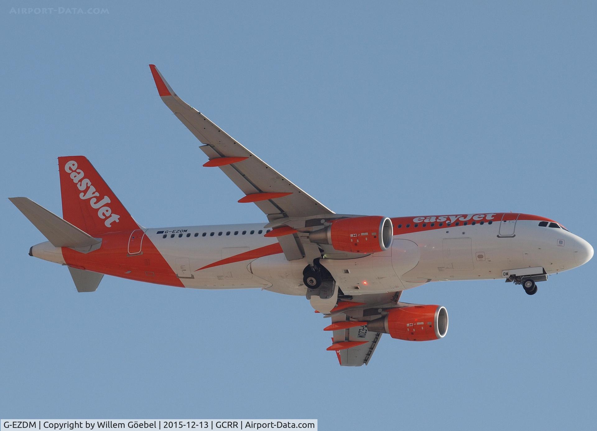 G-EZDM, 2008 Airbus A319-111 C/N 3571, Take off from airport of Lanzarote