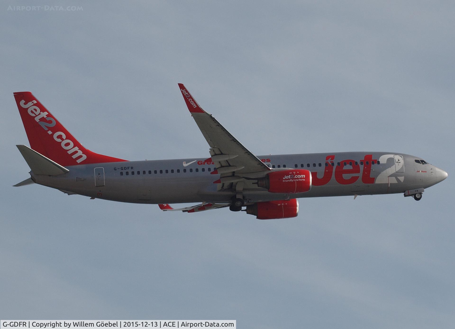 G-GDFR, 2003 Boeing 737-8Z9 C/N 30421, Take off from airport of Lanzarote