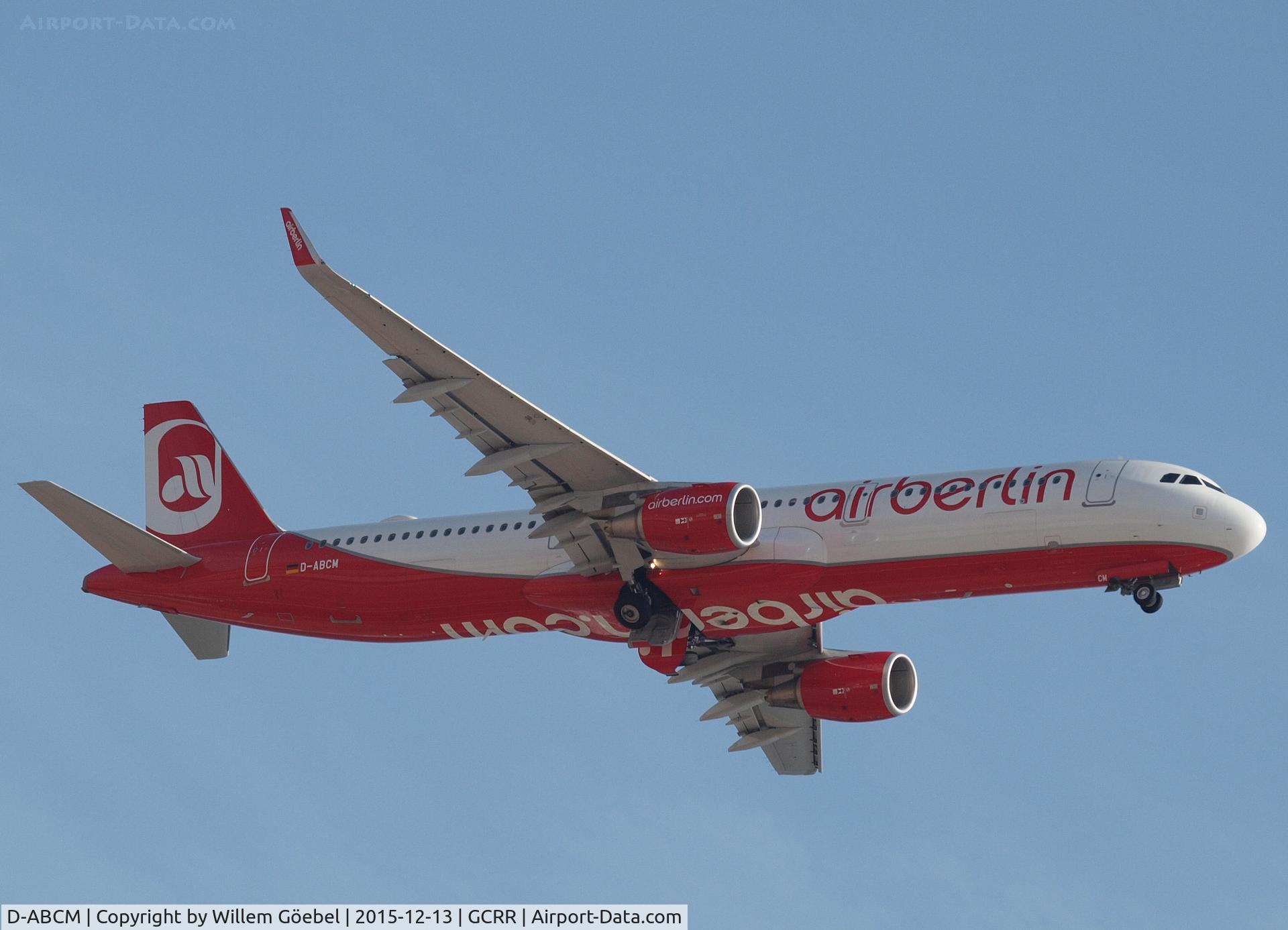 D-ABCM, 2015 Airbus A321-211 C/N 6432, Take off from airport of Lanzarote