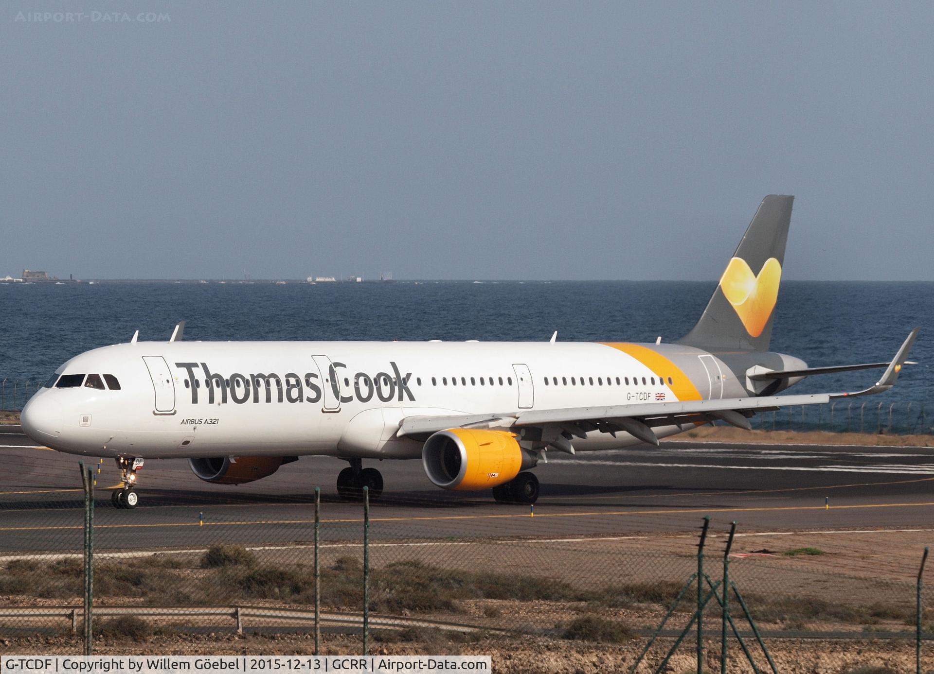G-TCDF, 2014 Airbus A321-211 C/N 6114, Taxi to the gate of airport of Lanzarote