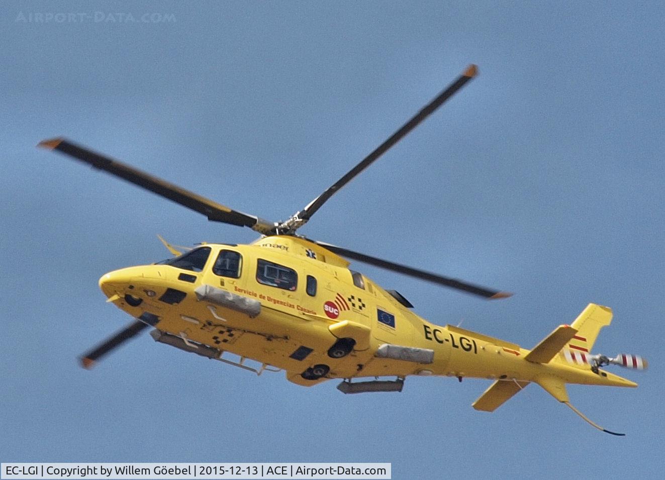 EC-LGI, Agusta A-109E Power C/N 11124, Take off from airport of Lanzarote