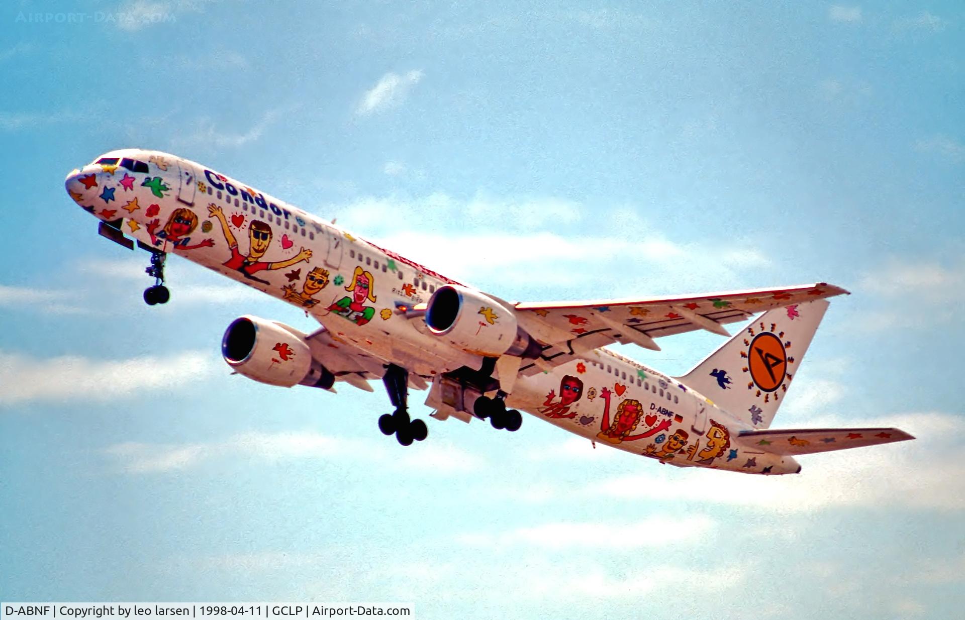 D-ABNF, 1991 Boeing 757-230 C/N 25140, Las Palmas 11.4.98
