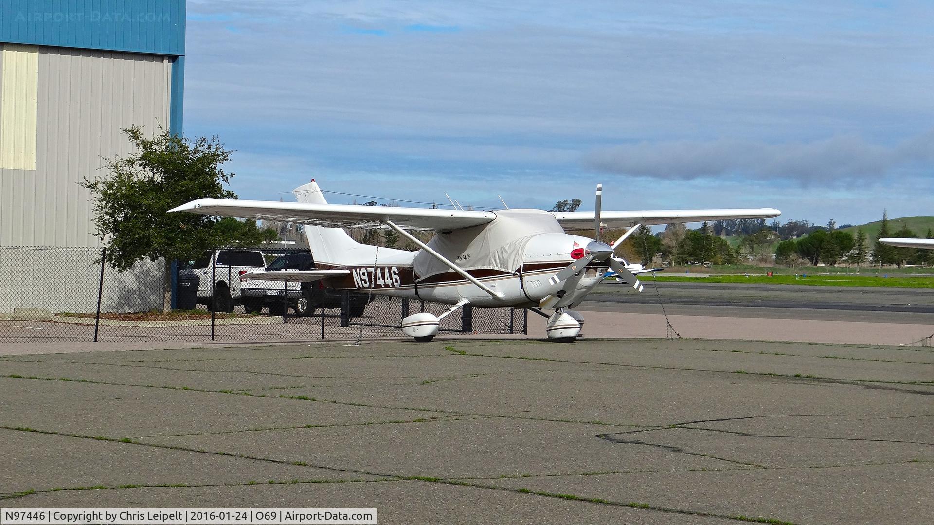 N97446, 1979 Cessna 182Q Skylane C/N 18267096, MPM Wizard Enterprise LLC (Hawthorne, CA) visiting at Petaluma Municipal Airport, Petaluma, CA.