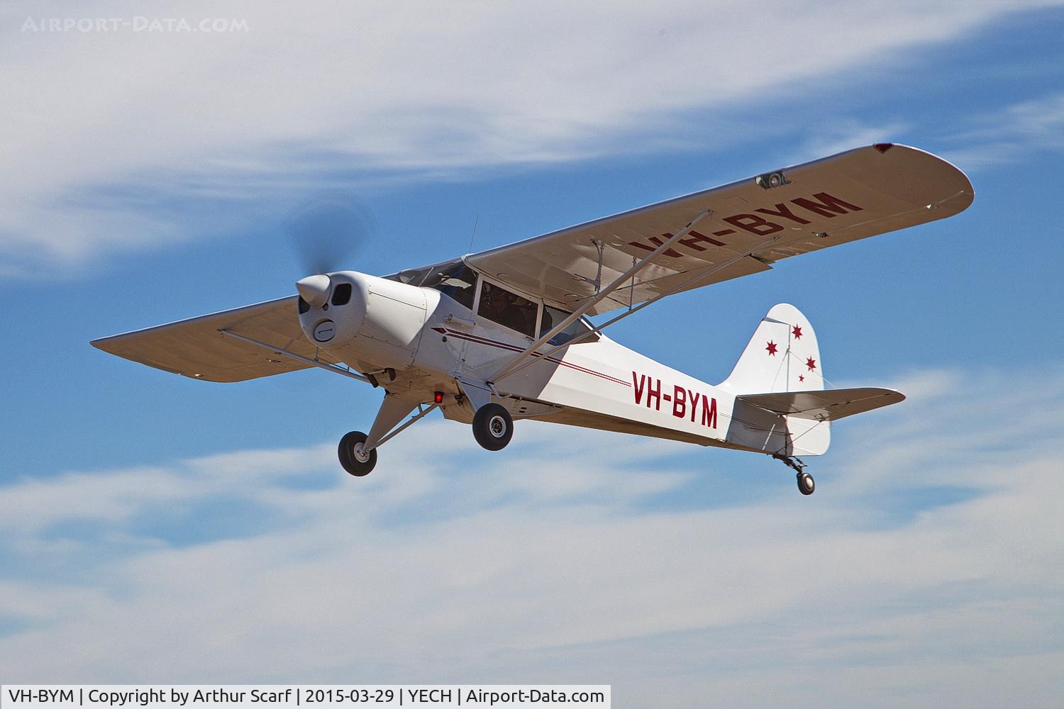 VH-BYM, 1952 Taylorcraft J Auster 5 C/N 1772, VH-BYM at the AAAA fly in Echuca 2015