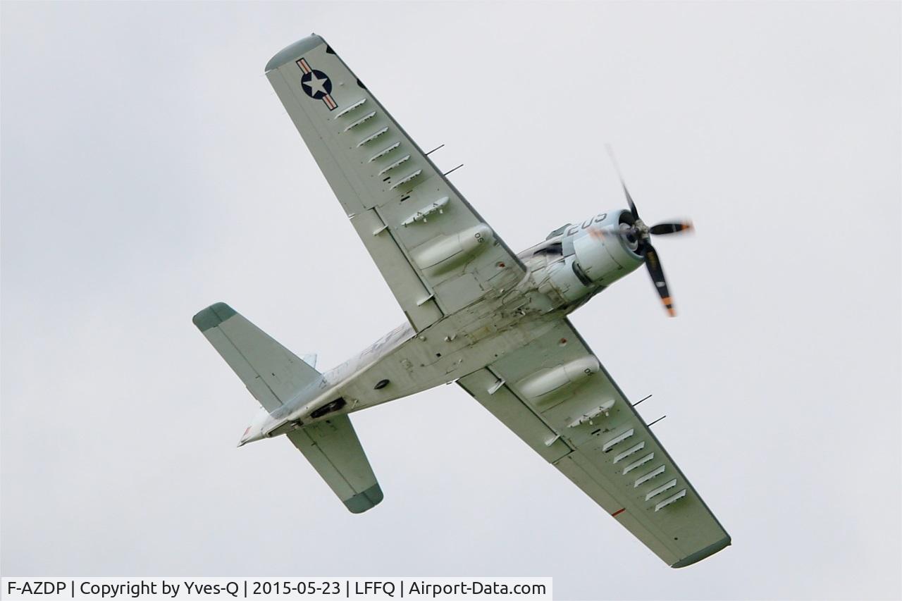 F-AZDP, Douglas AD-4N Skyraider C/N 7449, Douglas AD-4NA Skyraider, On display, La Ferté-Alais (LFFQ) Air show 2015