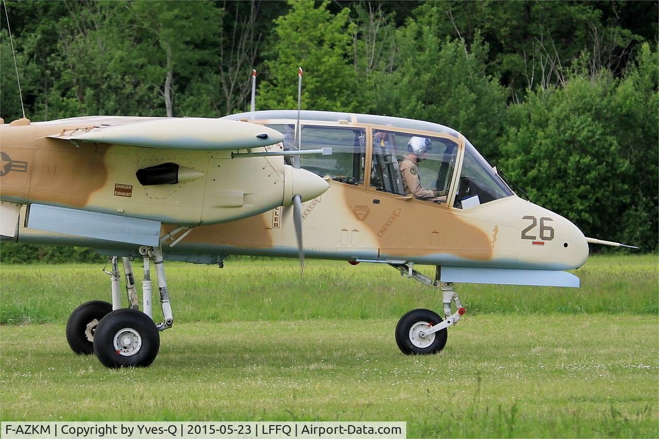 F-AZKM, 1971 North American OV-10B Bronco C/N 338-9 (305-65), North American OV-10B Bronco, close view of cockpit, La Ferté-Alais airfield (LFFQ) Airshow 2015