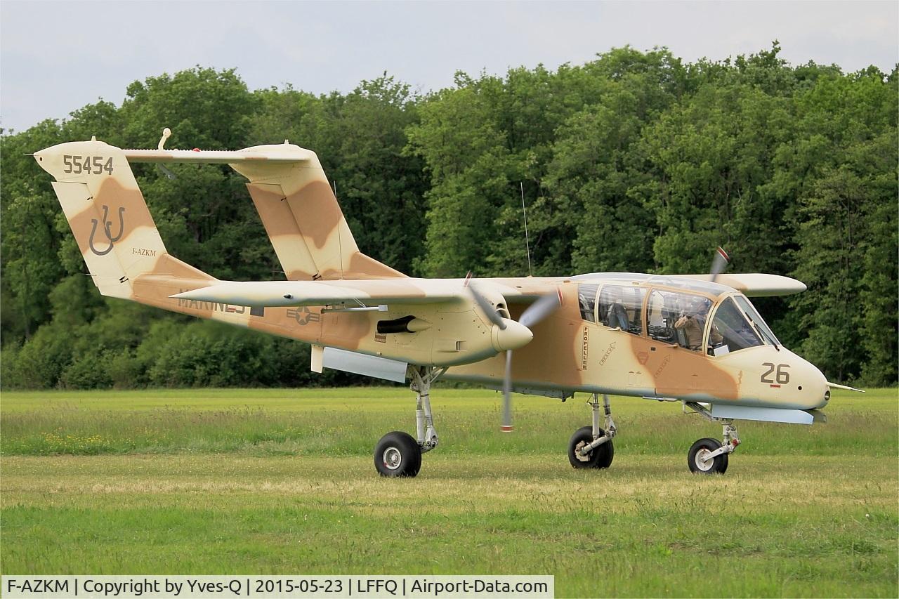F-AZKM, 1971 North American OV-10B Bronco C/N 338-9 (305-65), North American OV-10B Bronco, Taxiing to parking area, La Ferté-Alais airfield (LFFQ) Airshow 2015