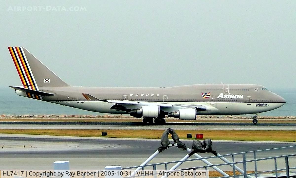 HL7417, 1993 Boeing 747-48EM(BDSF) C/N 25779, Boeing 747-48EM [25779] (Asiana Airlines) Hong Kong International~B 31/10/2005