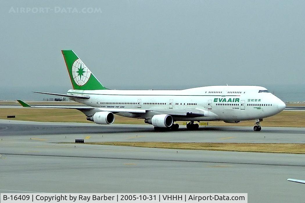 B-16409, 1996 Boeing 747-45E(M) C/N 28093, Boeing 747-45EM [28093] (EVA Airways) Hong Kong International~B 31/10/2005