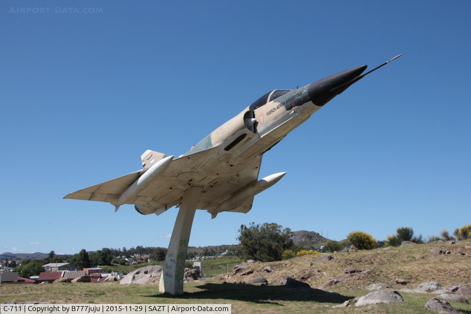 C-711, Dassault Mirage IIICJ C/N CJ34, preserved at Tandil town, whit Dagger nose