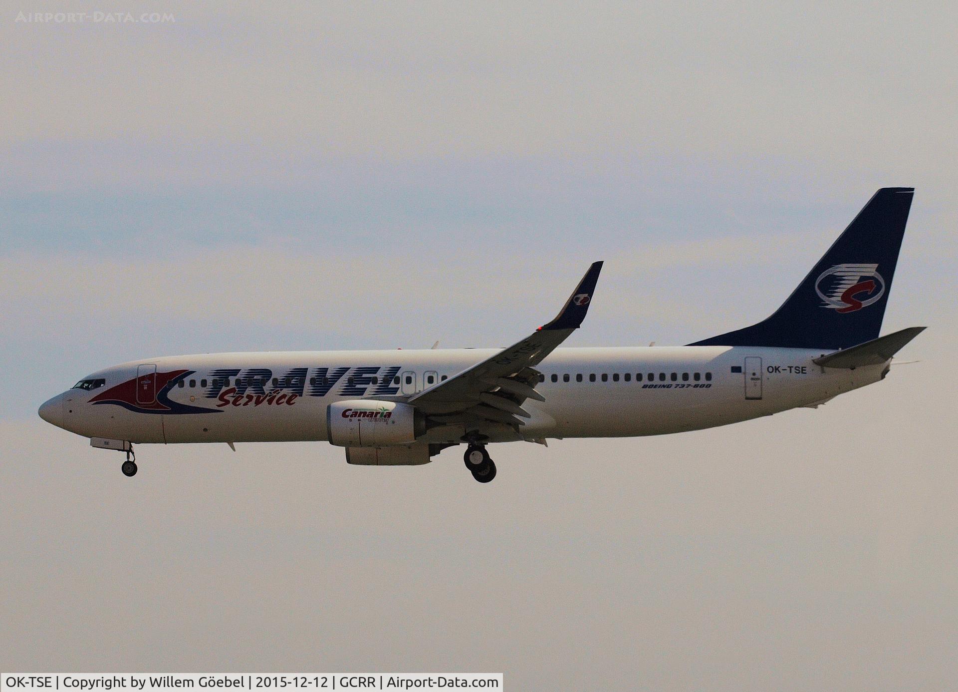 OK-TSE, 2014 Boeing 737-81D C/N 39437, Landing on Lanzarote airport