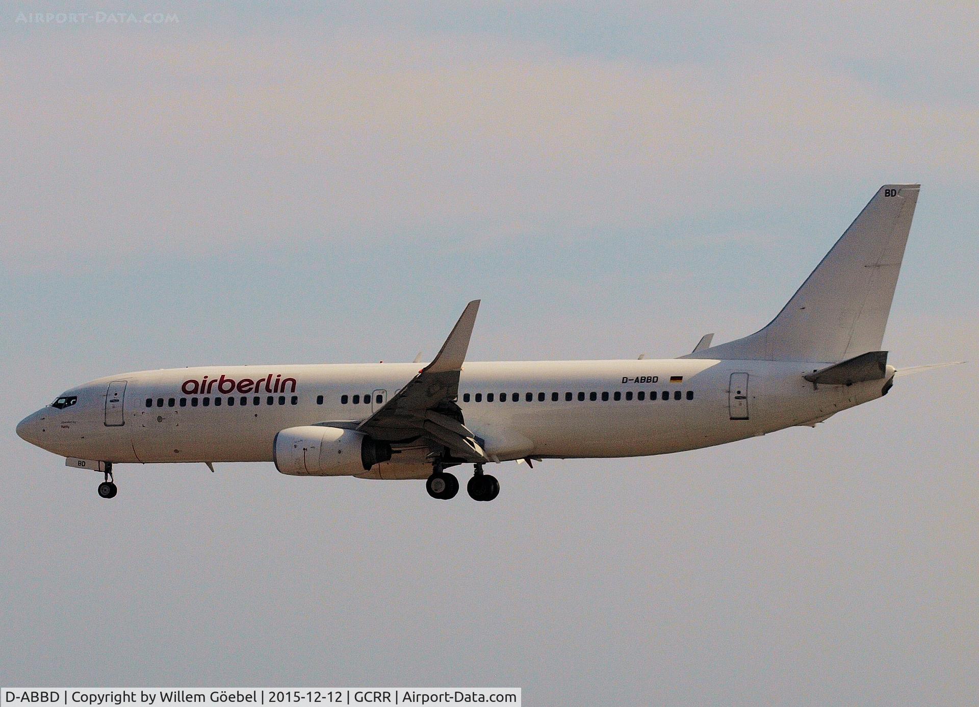 D-ABBD, 2001 Boeing 737-86J C/N 30880, Landing on Lanzarote airport