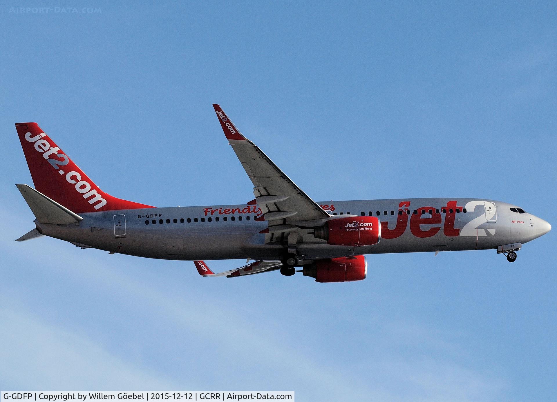 G-GDFP, 1998 Boeing 737-8Z9 C/N 28177, Take off from airport of Lanzarote