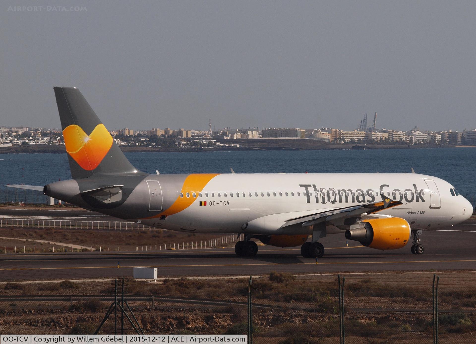 OO-TCV, 2003 Airbus A320-214 C/N 1968, Taxi to the runway of airport of Lanzarote
