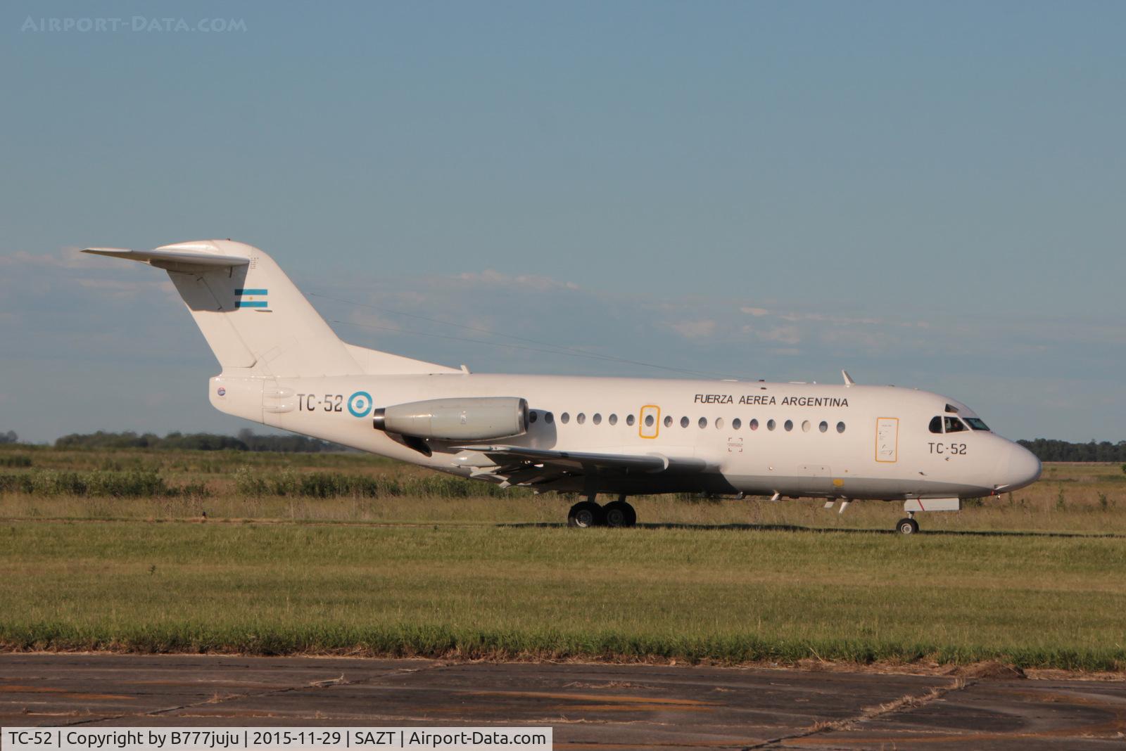 TC-52, 1973 Fokker F-28-1000C Fellowship C/N 11074, at Tandil