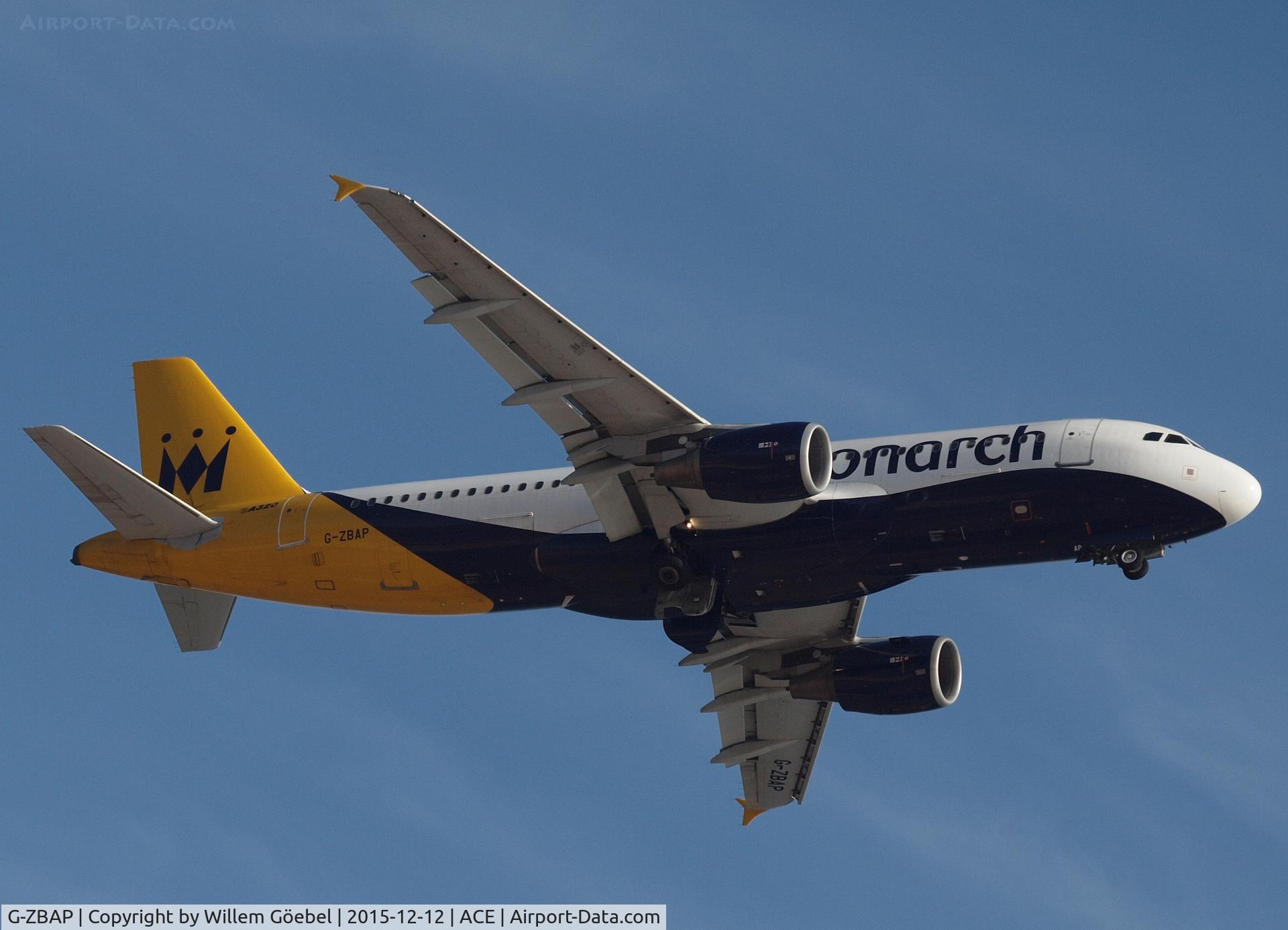 G-ZBAP, 2001 Airbus A320-214 C/N 1605, Take off from airport of Lanzarote