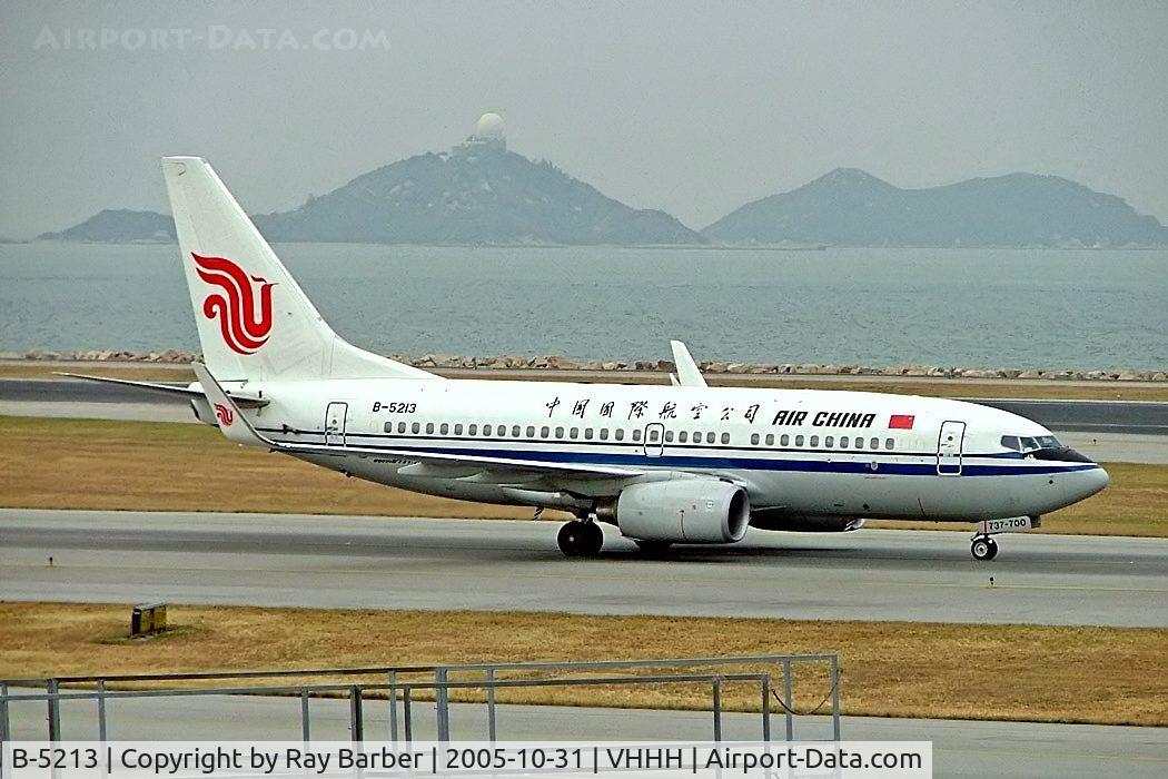 B-5213, 2005 Boeing 737-79L C/N 34020, Boeing 737-79L [34020] (Air China) Hong Kong International~B 31/10/2005