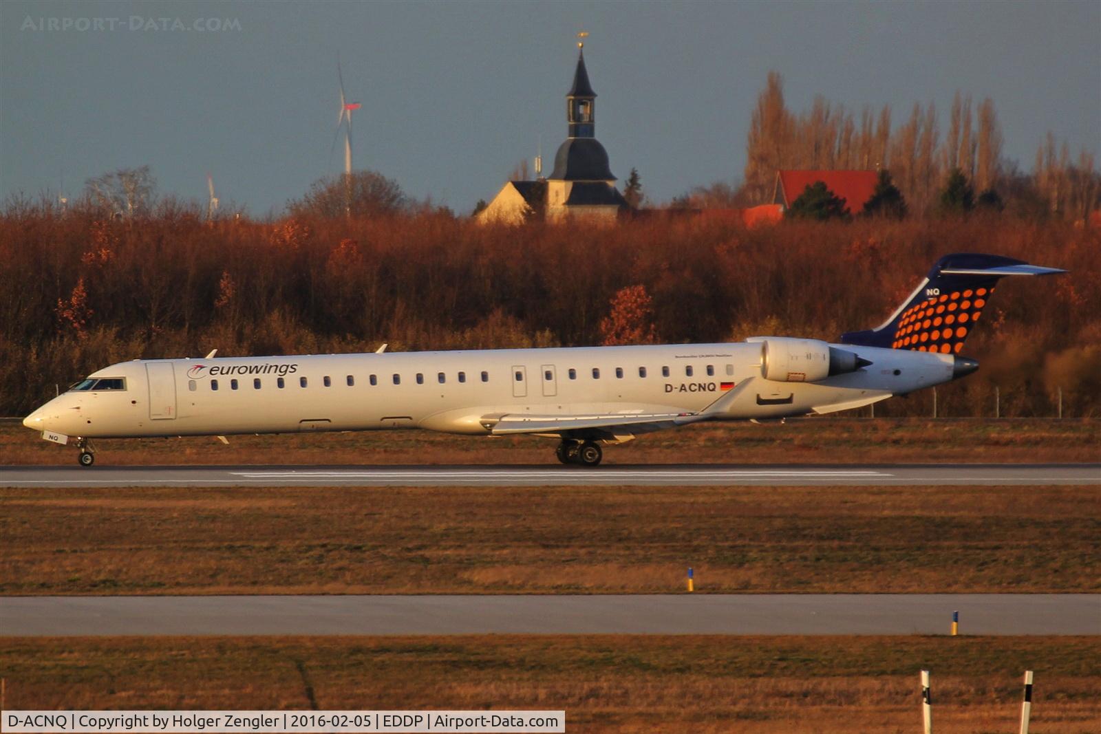 D-ACNQ, 2010 Bombardier CRJ-900LR (CL-600-2D24) C/N 15260, On taxi along lovely village of Glesien, where most of residents live with a acoustic hearing apparatus....