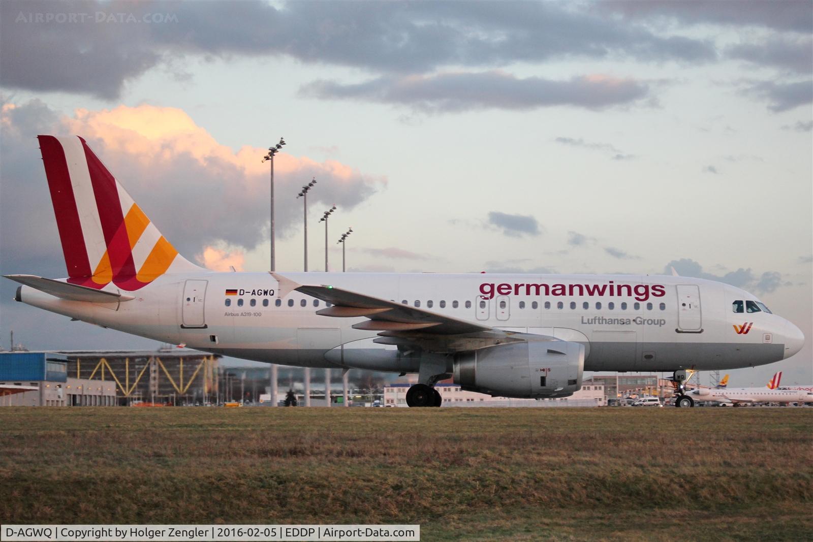 D-AGWQ, 2010 Airbus A319-132 C/N 4256, Arrival from STR on twy W.....