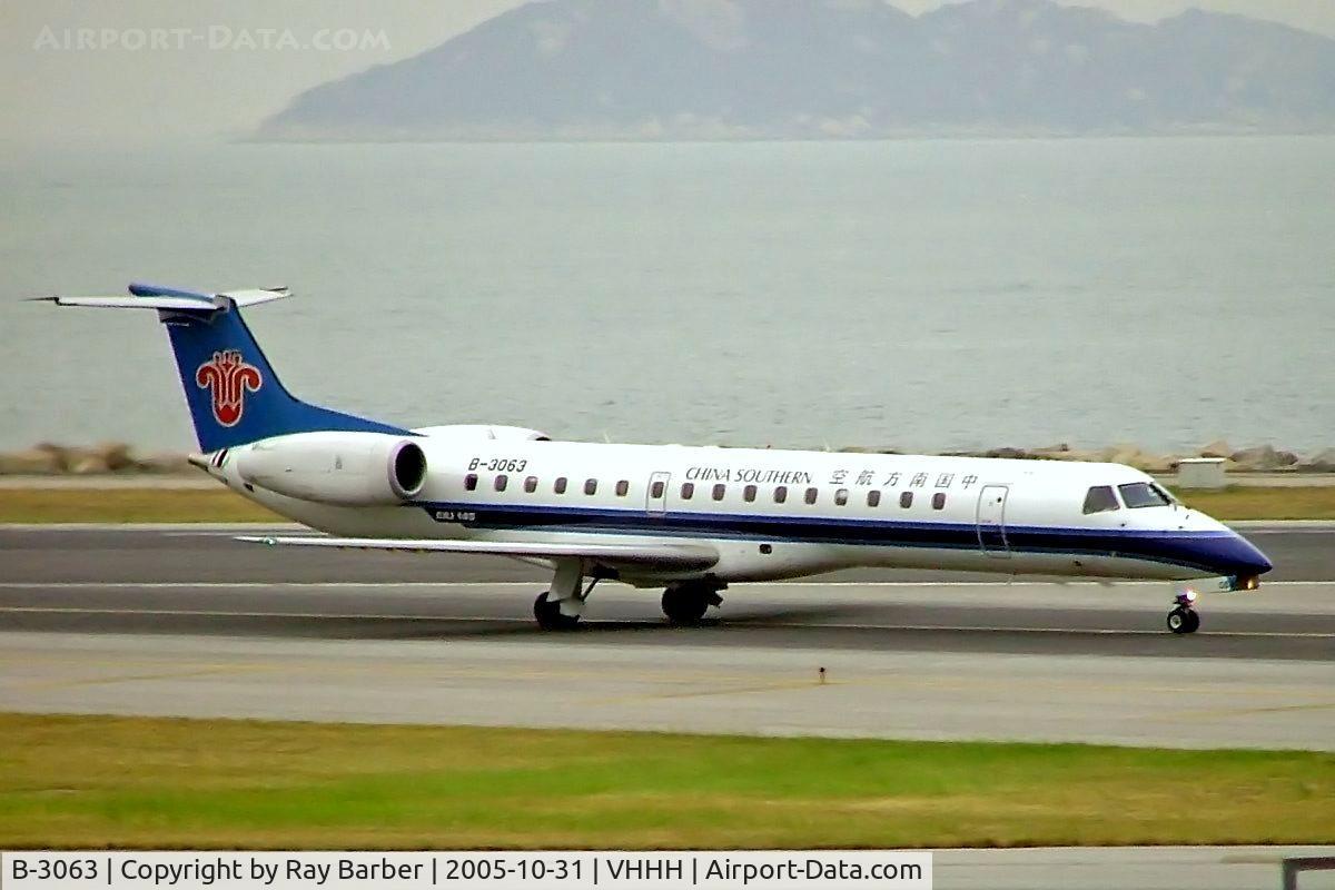 B-3063, 2004 Embraer (Harbin) EMB-145LI (ERJ-145LI) C/N 14500804, Embraer ERJ-145LI [14500804] (China Southern Airlines) Hong Kong International~B 31/10/2005