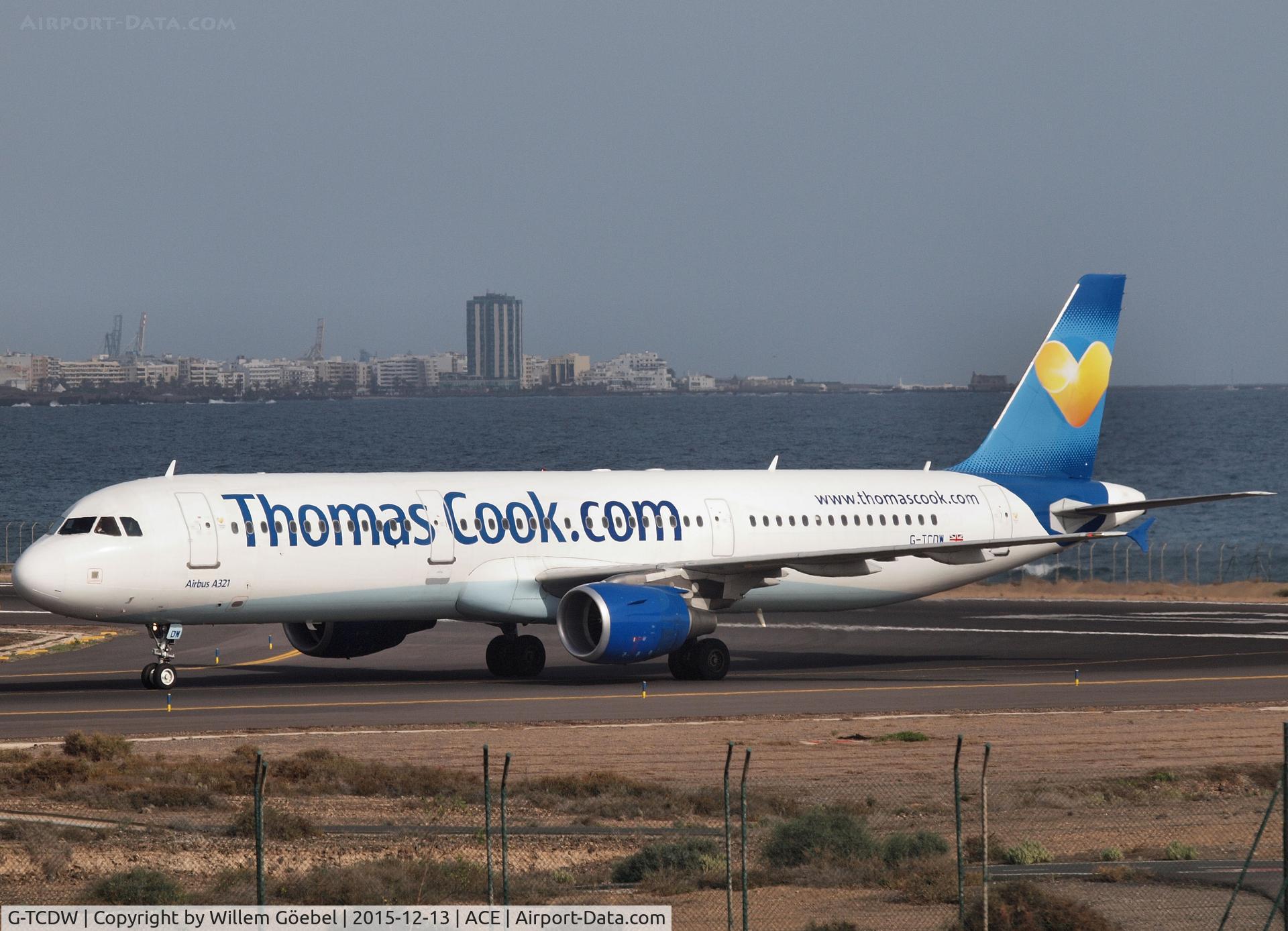 G-TCDW, 2003 Airbus A321-211 C/N 1921, Taxi to the gate of airport of Lanzarote