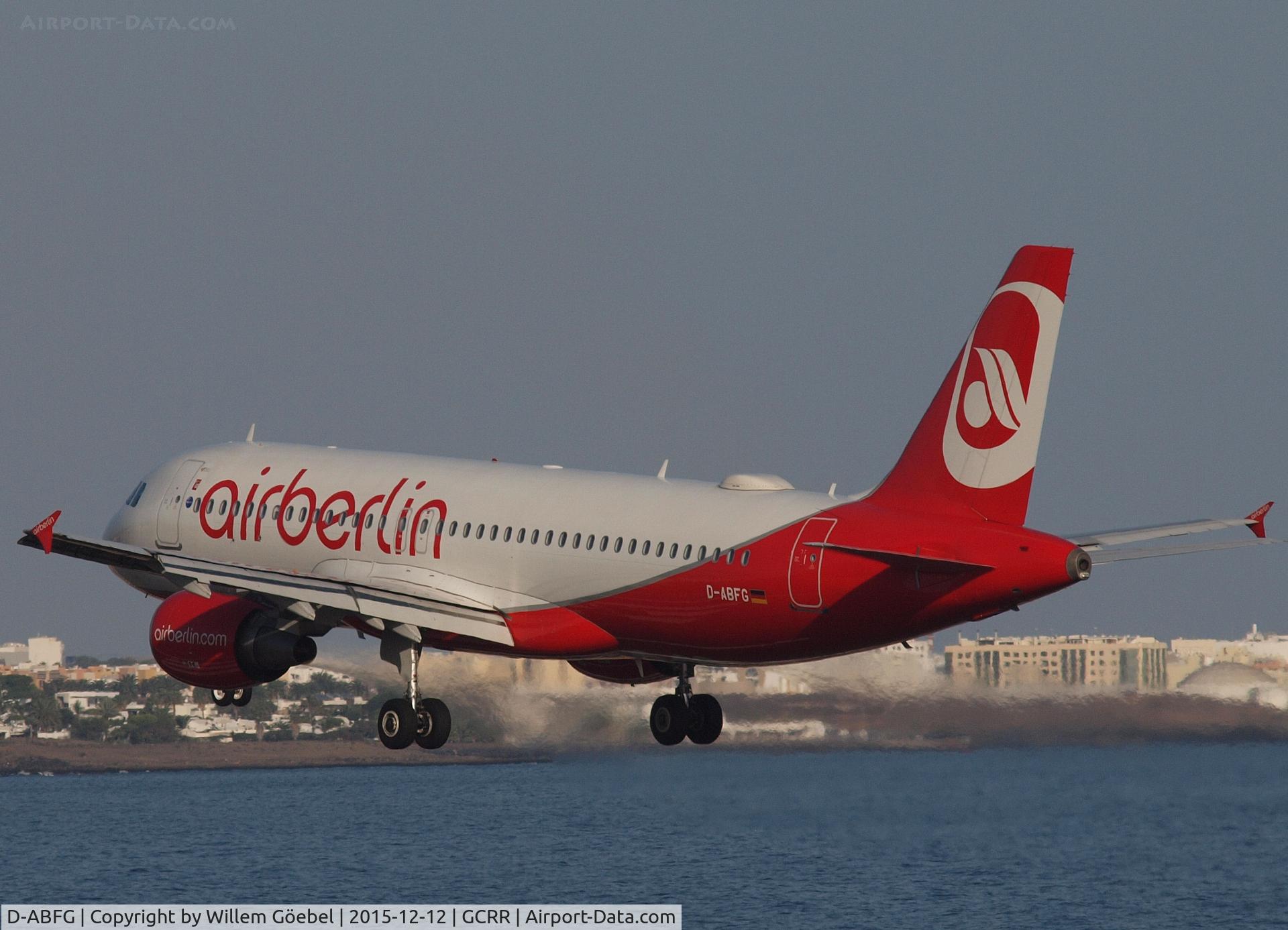 D-ABFG, 2010 Airbus A320-214 C/N 4291, Landing on airport of Lanzarote