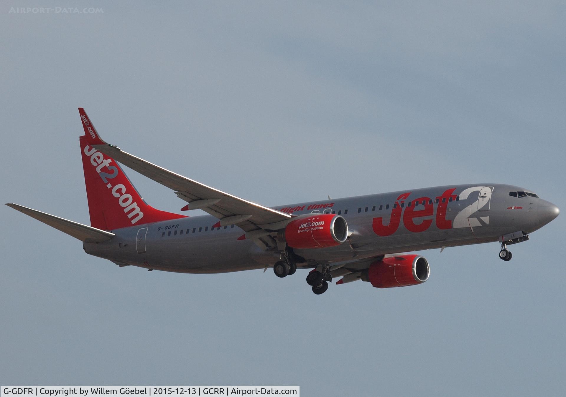 G-GDFR, 2003 Boeing 737-8Z9 C/N 30421, Take off from airport of Lanzarote