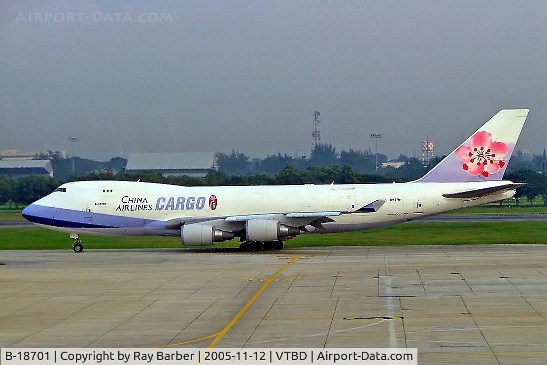 B-18701, 2000 Boeing 747-409F/SCD C/N 30759, Boeing 747-409F [30759] (China Airlines Cargo) Bangkok-International~HS 12/11/2005