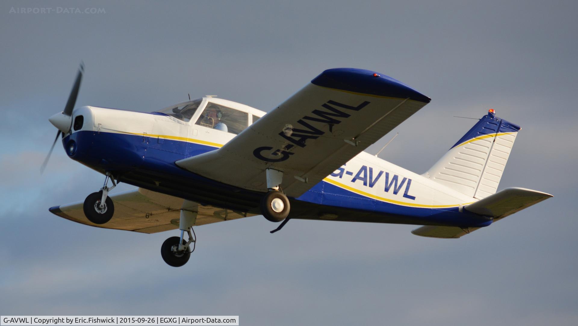 G-AVWL, 1967 Piper PA-28-140 Cherokee C/N 28-24000, 43. G-AVWL departing The Yorkshire Air Show, Church Fenton, Sept. 2015.