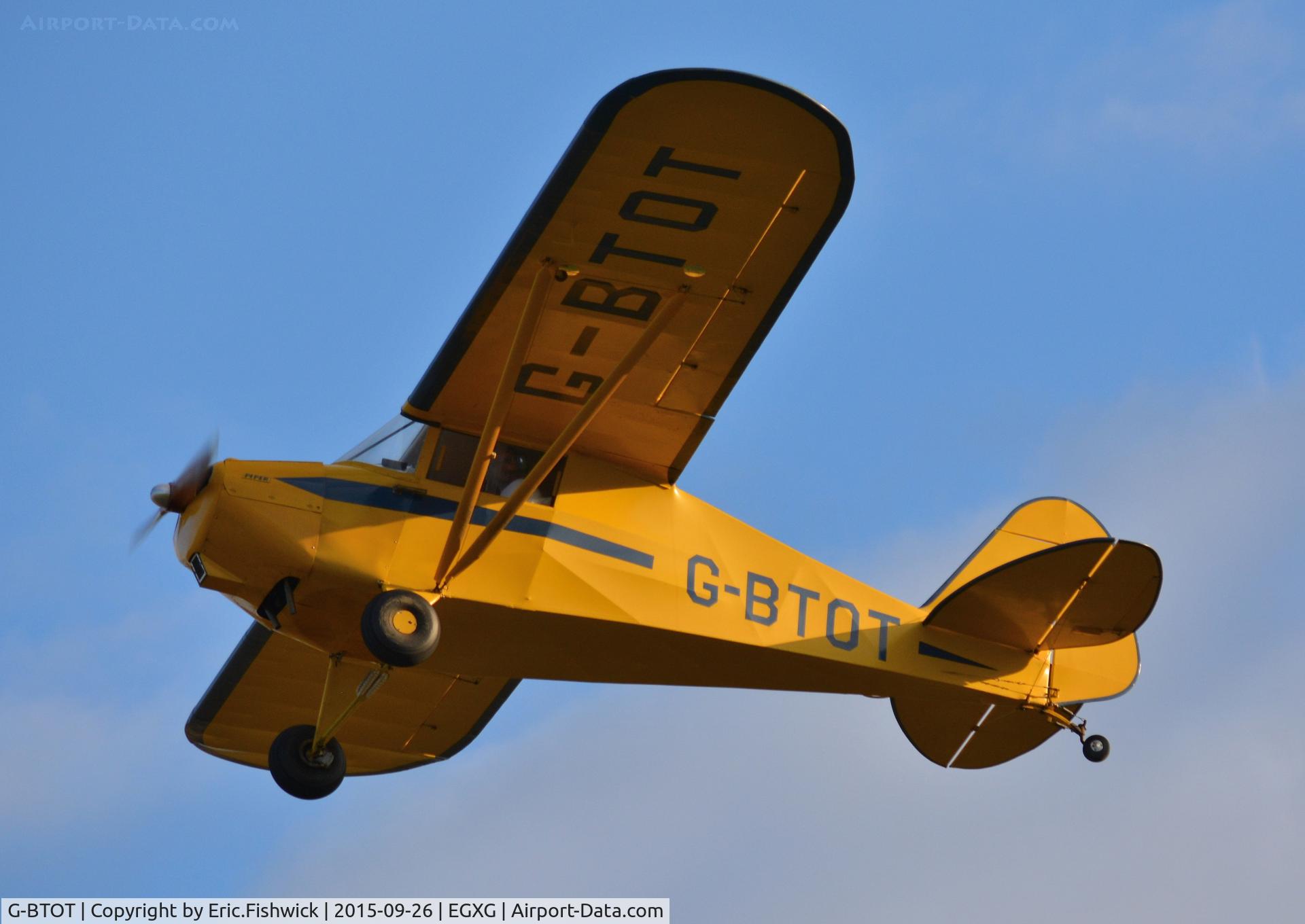 G-BTOT, 1955 Piper PA-15 Vagabond Vagabond C/N 15-60, 44. G-BTOT departing The Yorkshire Air Show, Church Fenton, Sept. 2015.