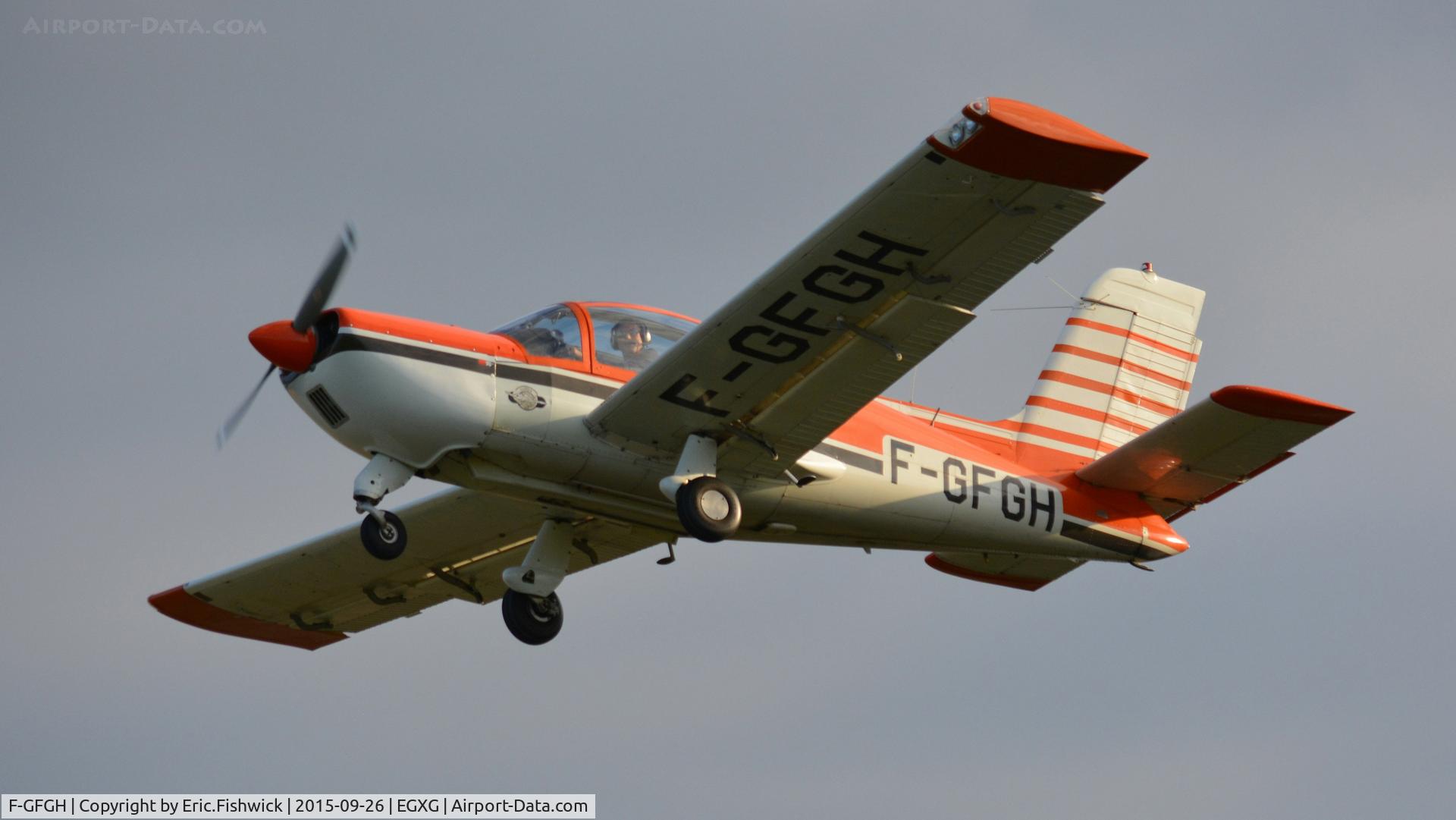 F-GFGH, 1981 Socata Rallye 235E Gabier C/N 13337, 43. F-GFGH departing The Yorkshire Air Show, Church Fenton, Sept. 2015.