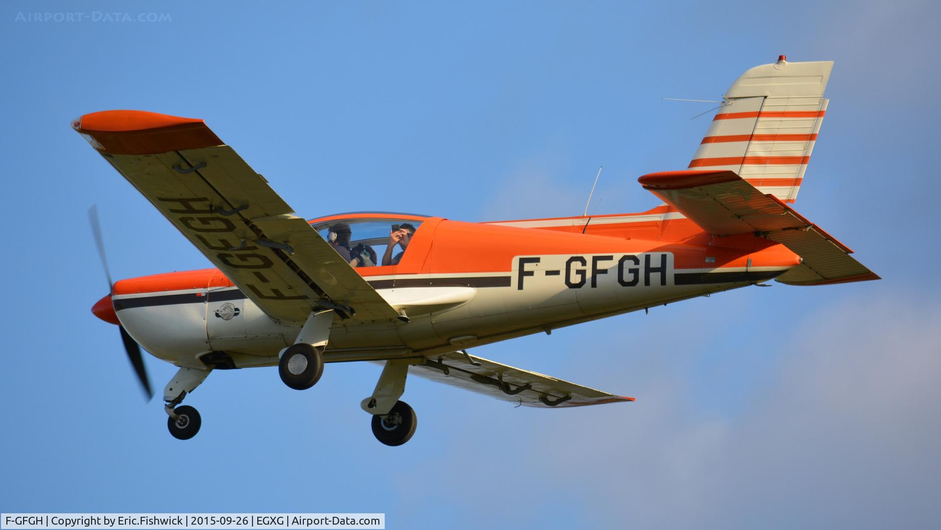 F-GFGH, 1981 Socata Rallye 235E Gabier C/N 13337, 44. F-GFGH departing The Yorkshire Air Show, Church Fenton, Sept. 2015.