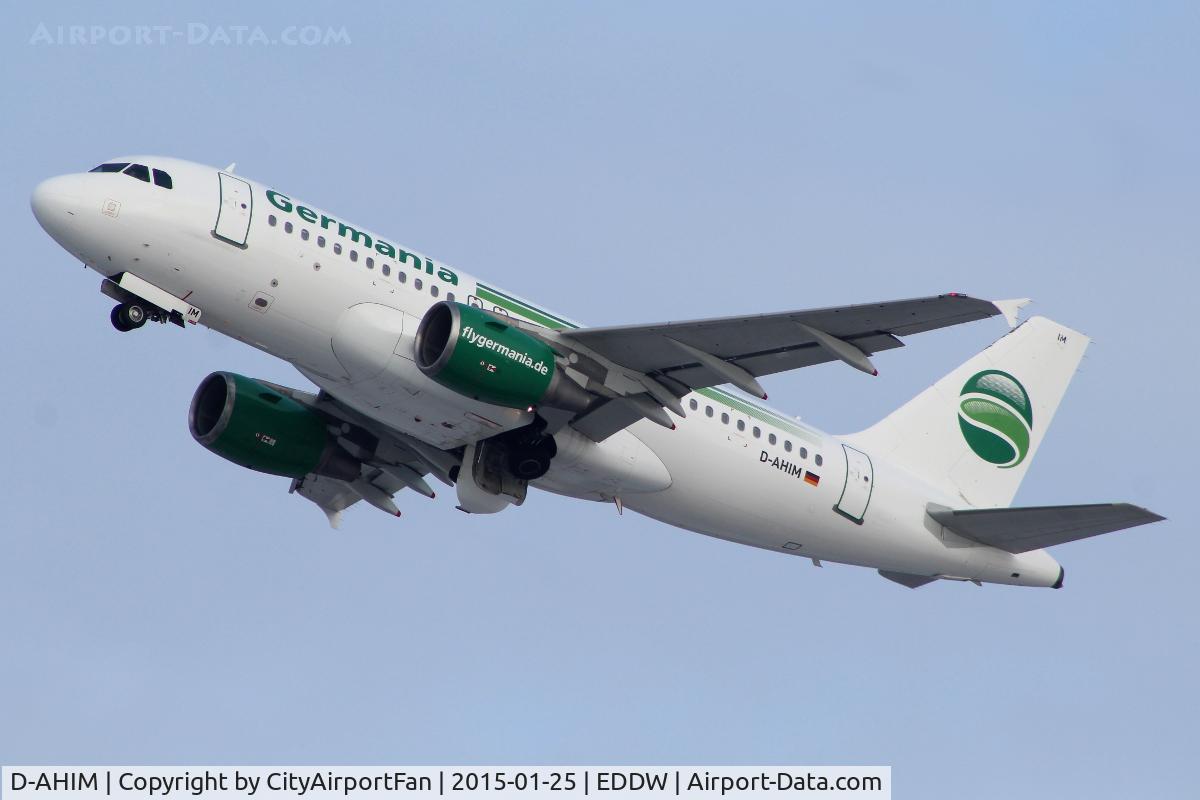 D-AHIM, 2009 Airbus A319-112 C/N 3818, take-off 27