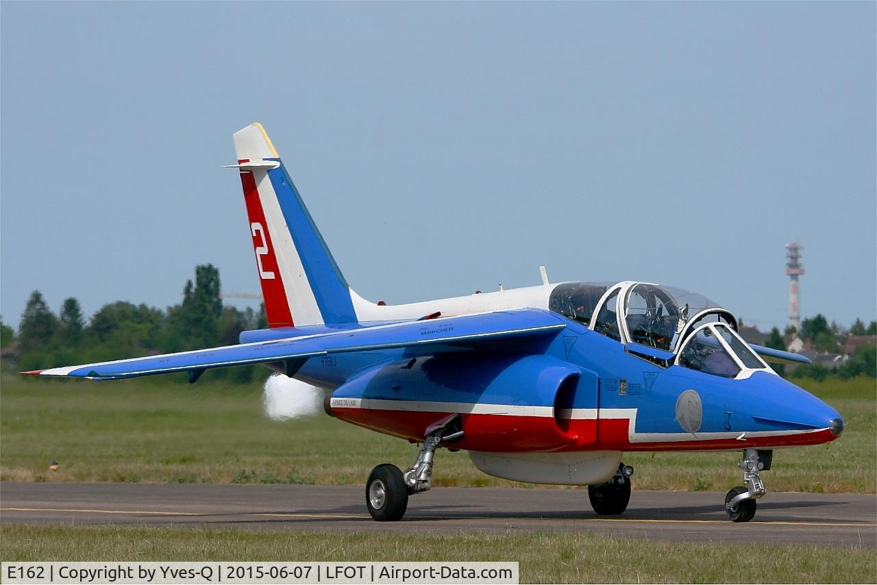 E162, Dassault-Dornier Alpha Jet E C/N E162, Dassault-Dornier Alpha Jet E (F-TERJ), Athos 02 of Patrouille de France 2015, Tours-St Symphorien Air Base 705 (LFOT-TUF) Open day 2015