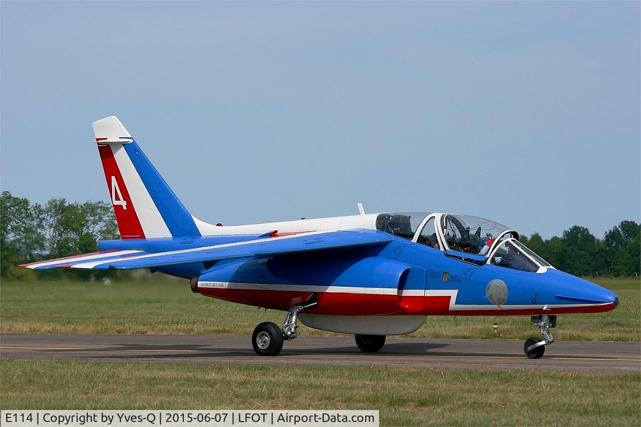 E114, Dassault-Dornier Alpha Jet E C/N E114, Dassault-Dornier Alpha Jet E (F-TERR), Athos 04 of Patrouille de France 2015, Tours-St Symphorien Air Base 705 (LFOT-TUF) Open day 2015