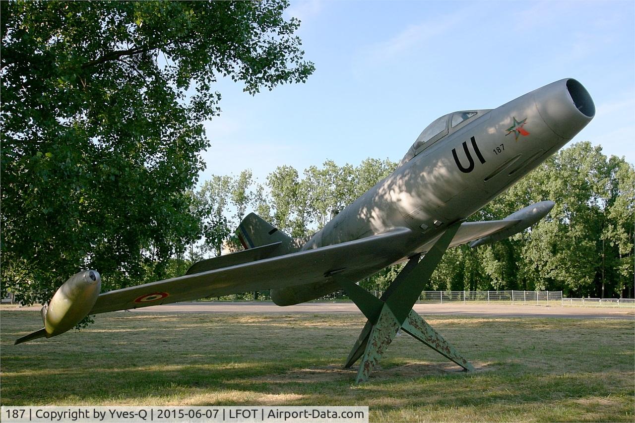 187, Dassault MD-450 Ouragan C/N 187, Dassault MD-450 Ouragan, Preserved at Tours-St Symphorien Air Base 705 (LFOT-TUF)