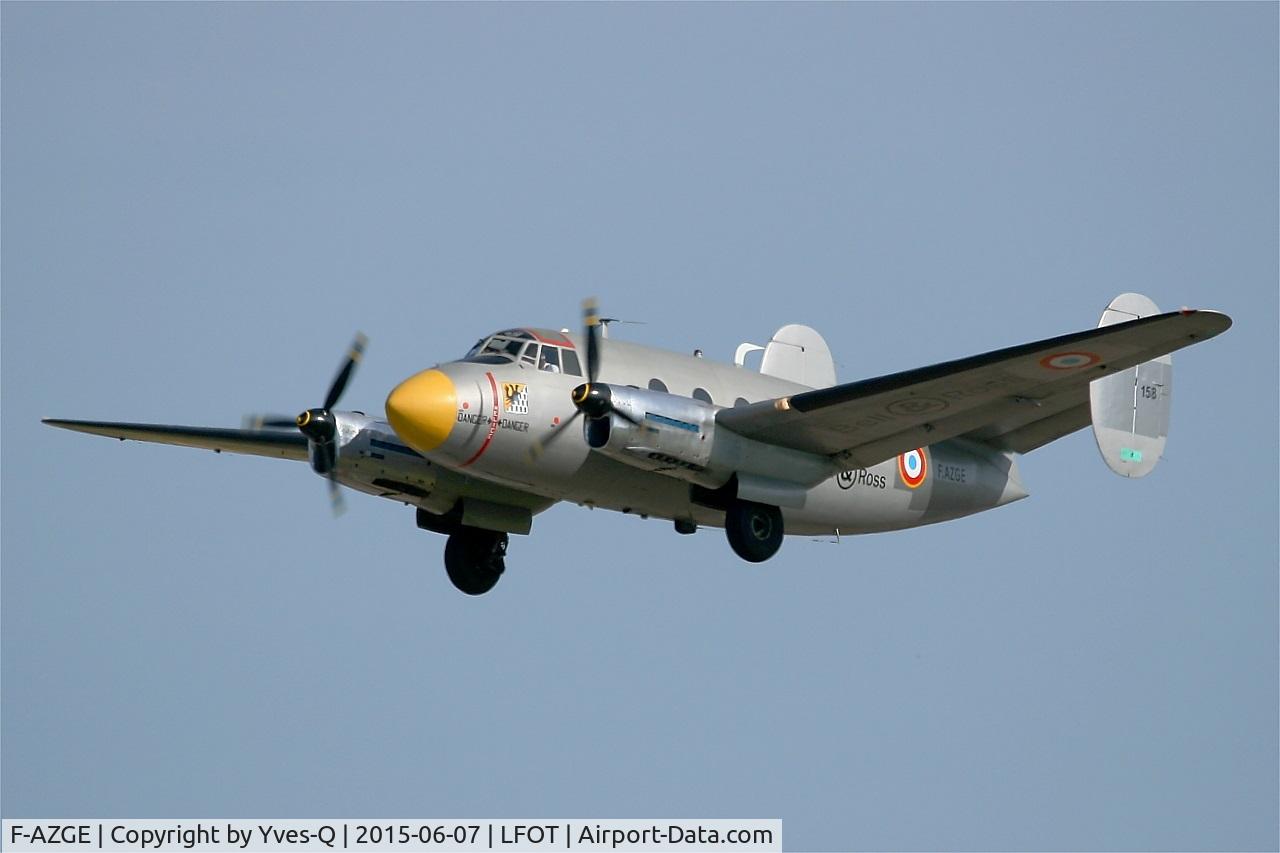 F-AZGE, 1951 Dassault MD-312 Flamant C/N 158, Dassault MD-312 Flamant, Take off rwy 02, Tours-St Symphorien Air Base 705 (LFOT-TUF) Open day 2015