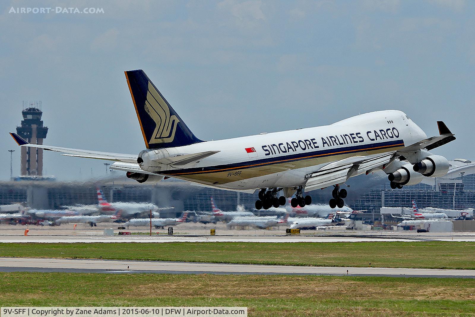 9V-SFF, 1997 Boeing 747-412F/SCD C/N 28026, At DFW Airport