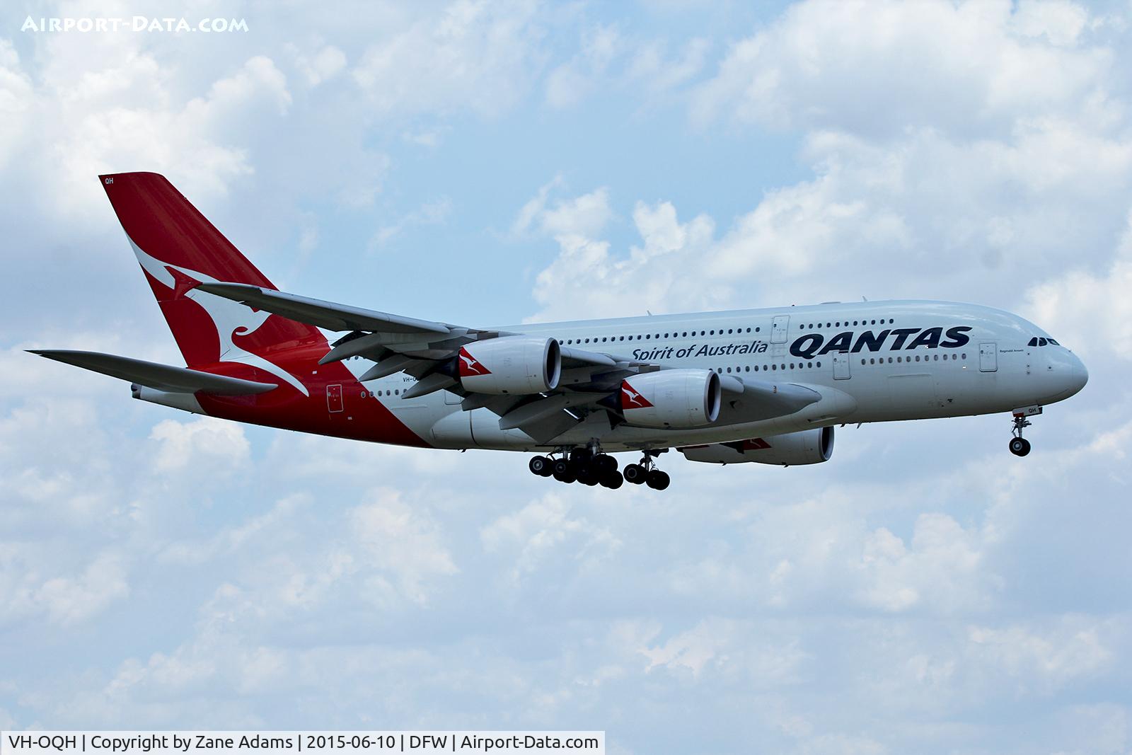 VH-OQH, 2009 Airbus A380-842 C/N 050, At DFW Airport