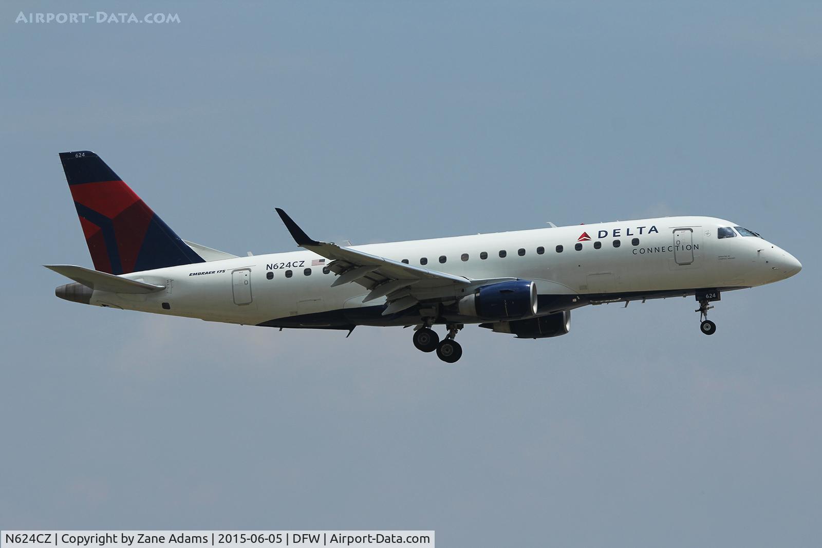 N624CZ, 2008 Embraer 175LR (ERJ-170-200LR) C/N 17000222, At DFW Airport