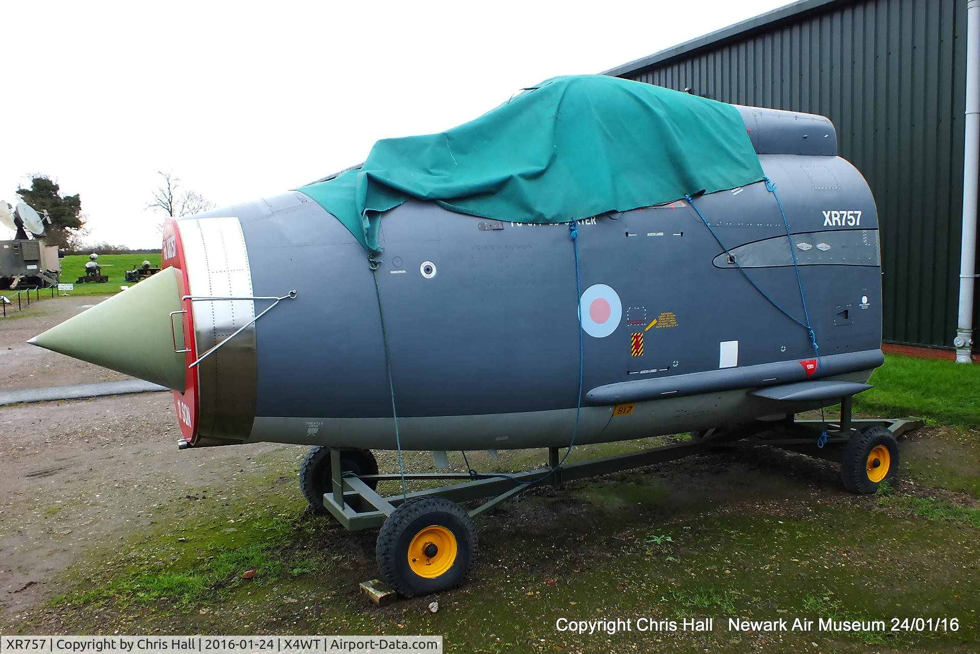 XR757, 1965 English Electric Lightning F.6 C/N 95222, at the Newark Air Museum