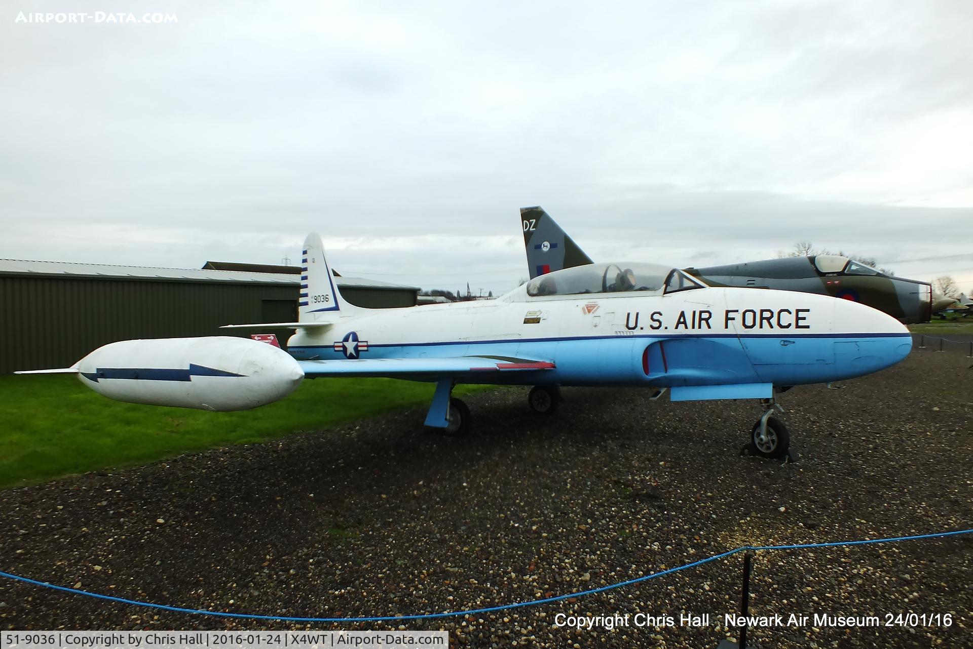 51-9036, 1951 Lockheed T-33A Shooting Star C/N 580-6820, at the Newark Air Museum