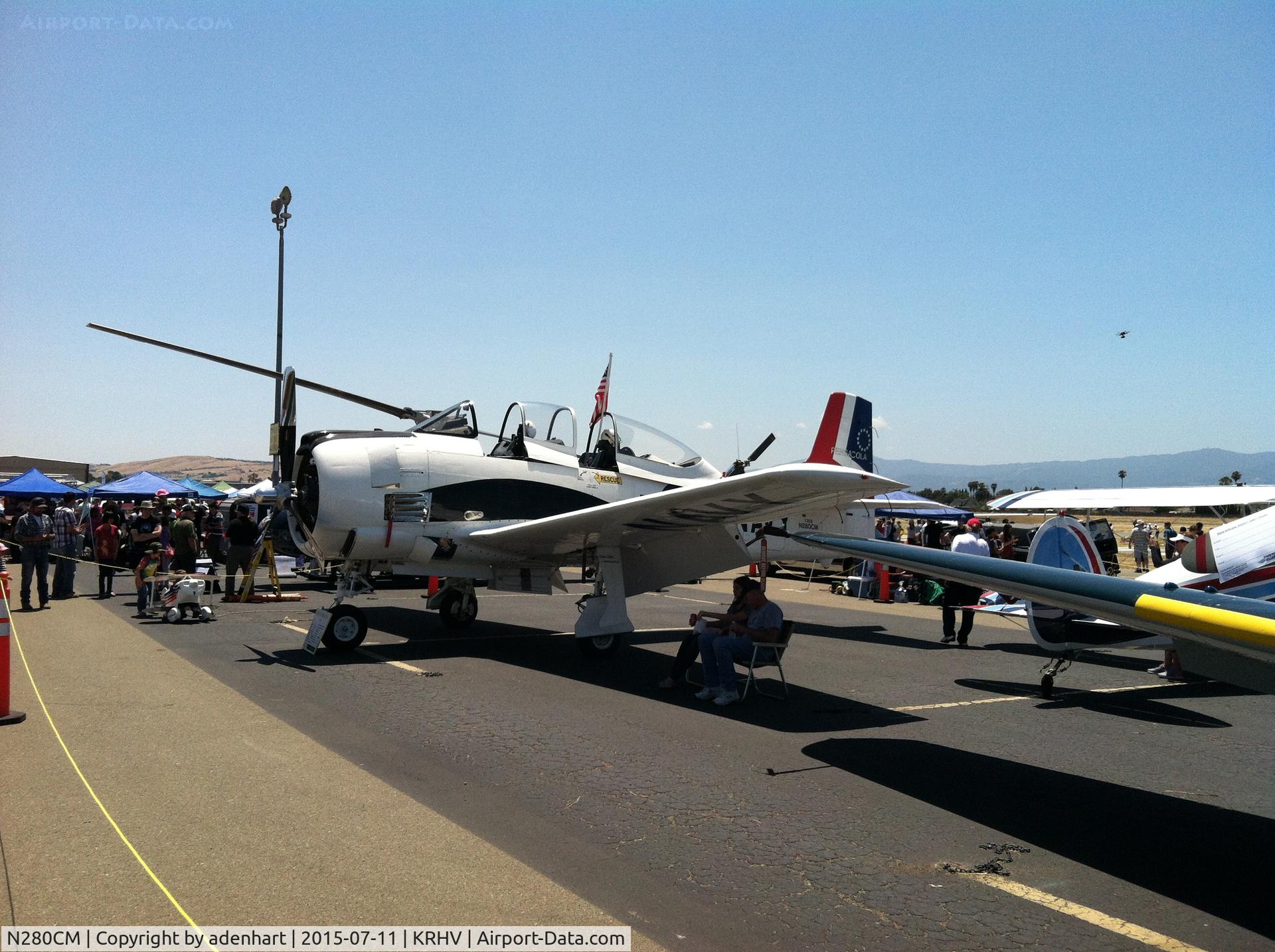 N280CM, North American T-28B Trojan C/N 200-113 (137750), N280CM on display at KRHV STEM event 2015