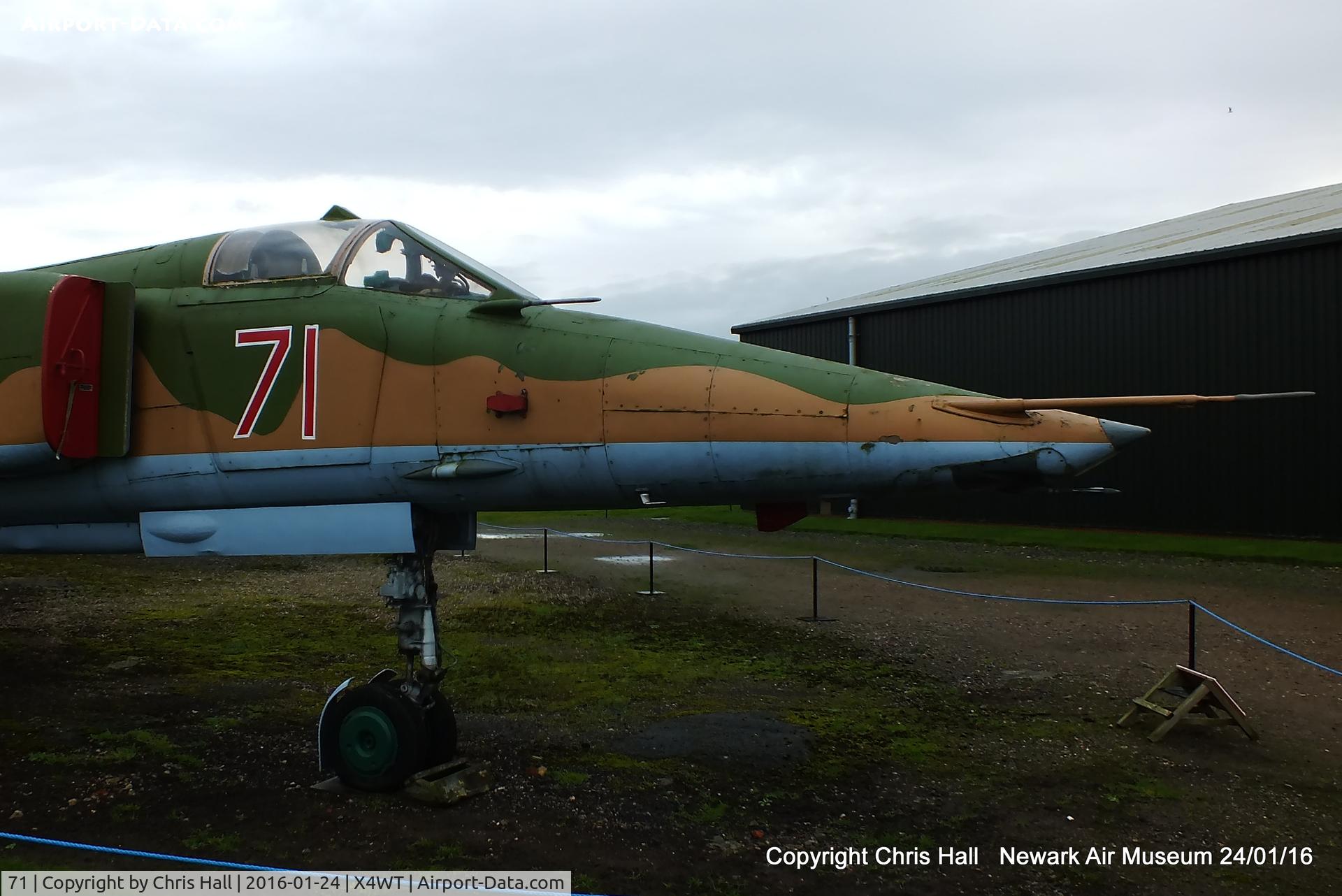 71, Mikoyan-Gurevich MiG-27K C/N 61912507006, at the Newark Air Museum