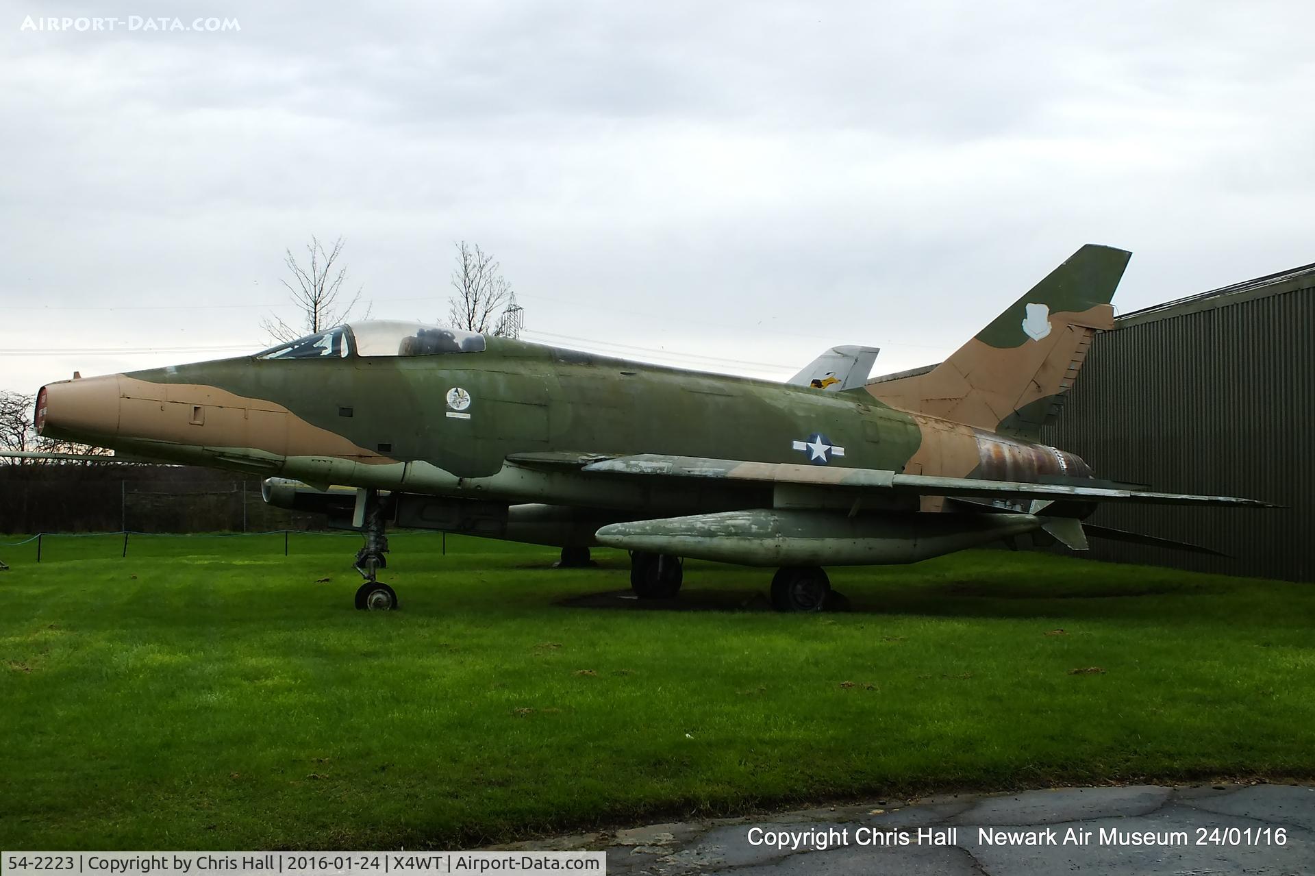 54-2223, North American F-100D Super Sabre C/N 223-103, at the Newark Air Museum
