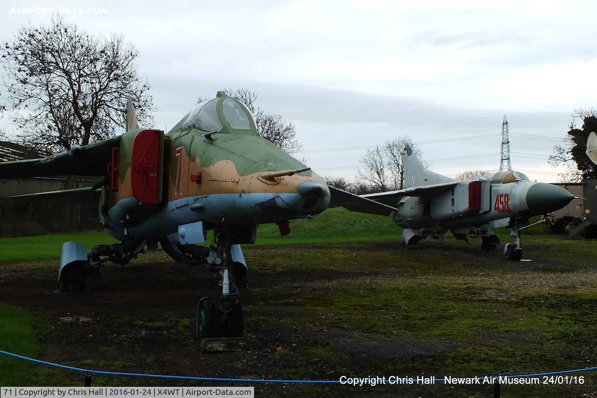 71, Mikoyan-Gurevich MiG-27K C/N 61912507006, at the Newark Air Museum