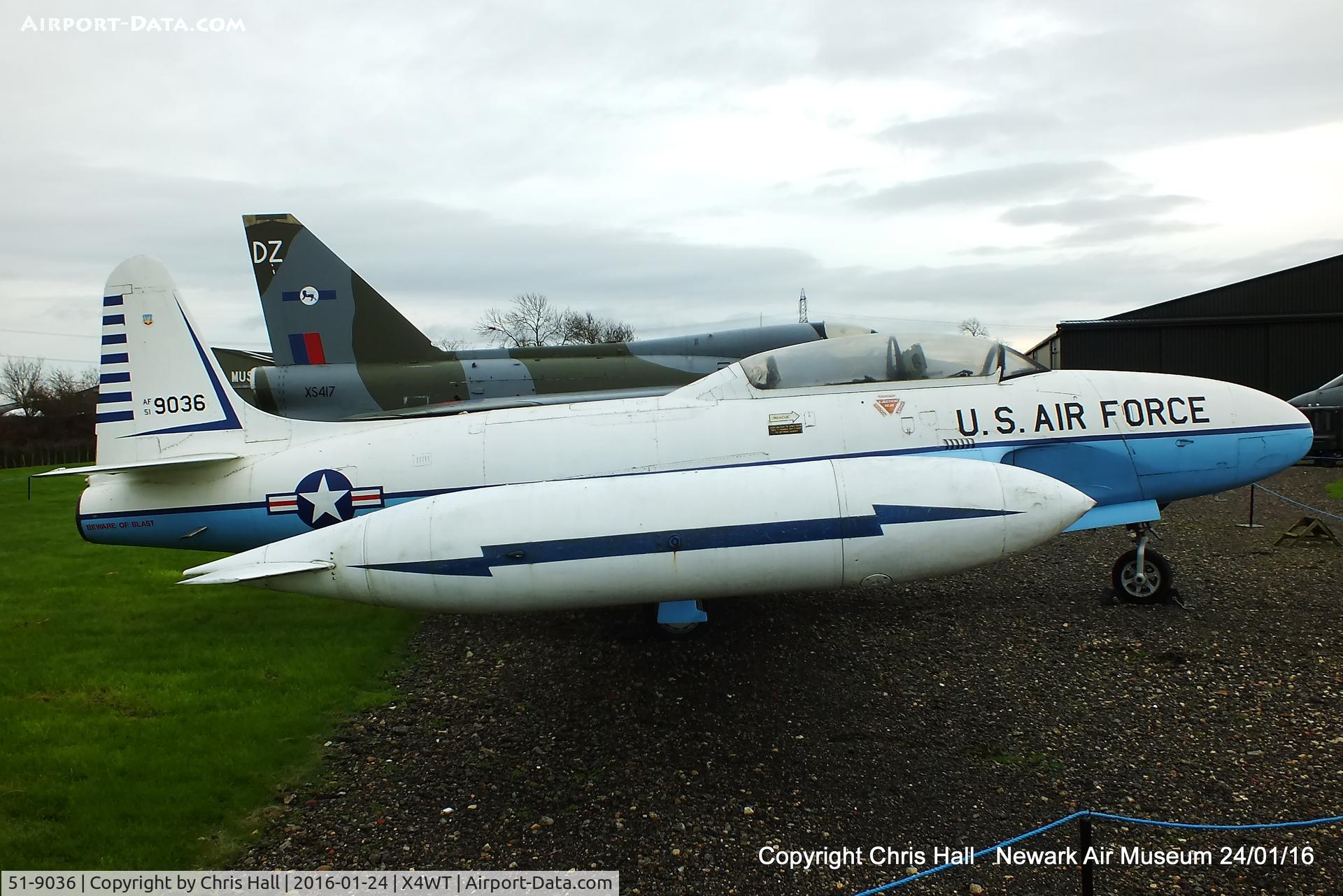 51-9036, 1951 Lockheed T-33A Shooting Star C/N 580-6820, at the Newark Air Museum