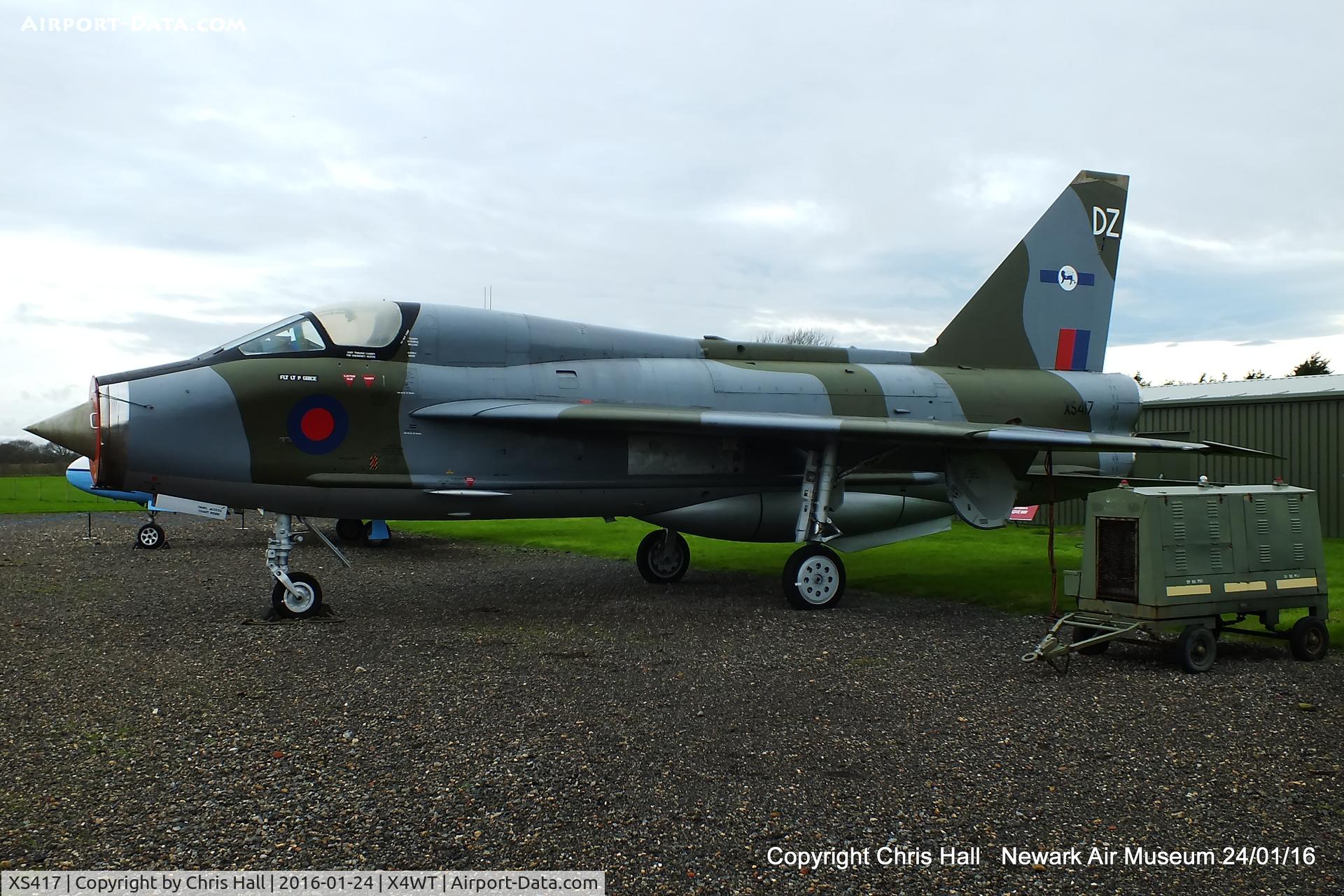 XS417, 1964 English Electric Lightning T.5 C/N 95002, at the Newark Air Museum