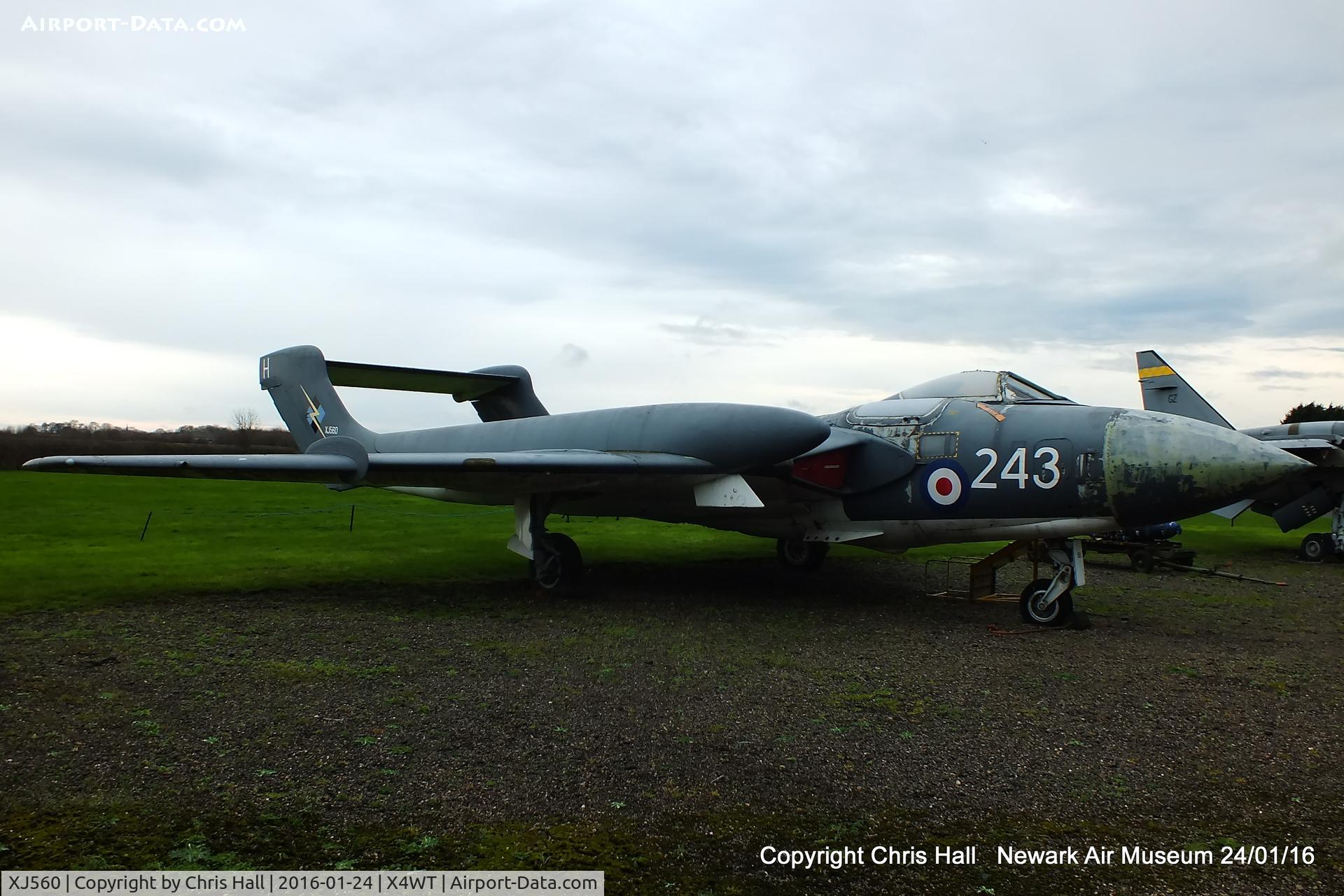 XJ560, De Havilland DH-110 Sea Vixen FAW.2 C/N 10042, at the Newark Air Museum